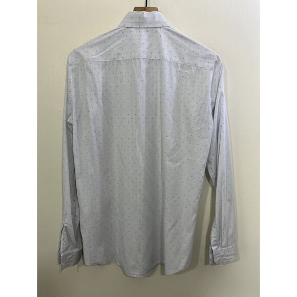 Theory Slim Fit Button Down Shirt 15 R Preppy Quiet Luxury Old Money Office Work - Picture 2 of 16